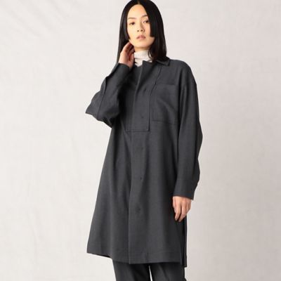 〔＋サイズ〕【セットアップ対応】ウールフィール　ロングシャツ（２８８１ＨＡ１０）
