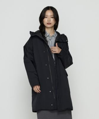 ＜BASILE28 (Women)＞〔　＋サイズ　〕　ＦＩＮＯダントツ撥水高密度ツイル　フードロングダウンコート（２８８１ＵＭ０１）