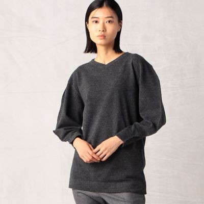 ＜BASILE28 (Women)＞〔　＋サイズ　〕　プレーティング　ニットプルオーバー（２８８３ＩＥ１２）