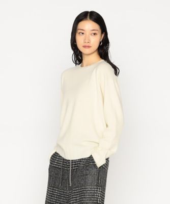 ＜BASILE28 (Women)＞〔　＋サイズ　〕　ラウンドネック　ニットプルオーバー（２８８３ＩＭ１１）