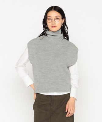 ＜BASILE28 (Women)＞〔　＋サイズ　〕　片畦ニット　ベスト（２８８３ＩＭ１２）