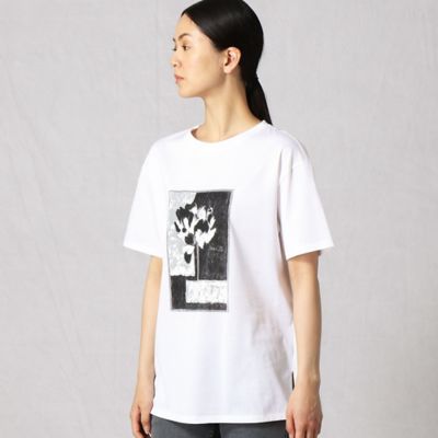 油絵れんげプリント　半袖Ｔシャツ（２８９３ＴＹ１０）