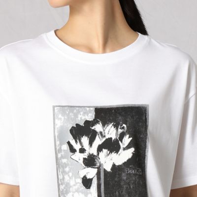 油絵れんげプリント　半袖Ｔシャツ（２８９３ＴＹ１０）