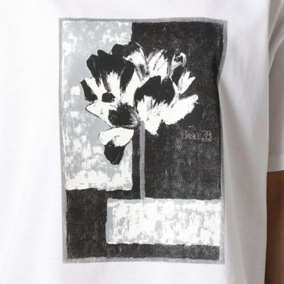 油絵れんげプリント　半袖Ｔシャツ（２８９３ＴＹ１０）