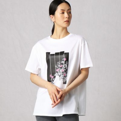 ＜BASILE28 (Women)＞短冊れんげプリント　半袖Ｔシャツ（２８９３ＴＹ１２）