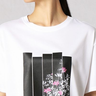 短冊れんげプリント　半袖Ｔシャツ（２８９３ＴＹ１２）