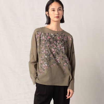 ＜BASILE28 (Women)＞和の花　萩ブラウス（２８９７ＢＡ１０）