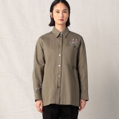 あ　シャツ 50%OFF【CAMBIO(カンビオ)】タマムシボクシーAラインLSシャツ