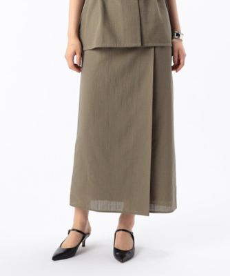 ＜COMME CA TALL (Women/大きいサイズ)＞〔　ＴＡＬＬサイズ　〕　【セットアップ対応】バスケットパナマ　スカート（３４０１ＦＨ０１）