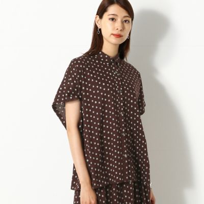 ＜COMME CA TALL (Women/大きいサイズ)＞〔ＴＡＬＬサイズ〕プロヴァンスフラワージャ―ジープリント　シャツ（３４０１ＨＡ０１）