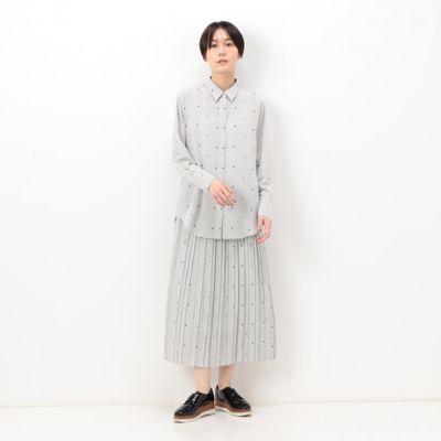 〔　ＴＡＬＬサイズ　〕　デシン格子柄ハートプリント　シャツ（３４０１ＨＥ０１）