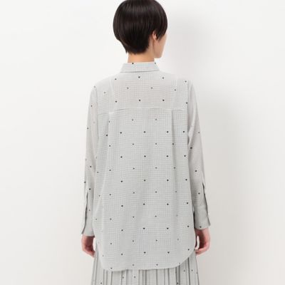 〔　ＴＡＬＬサイズ　〕　デシン格子柄ハートプリント　シャツ（３４０１ＨＥ０１）