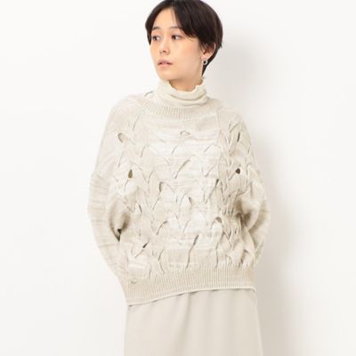 ＜COMME CA TALL (Women/大きいサイズ)＞〔　ＴＡＬＬサイズ　〕　ケーブルニット（３４０１ＩＣ０１）