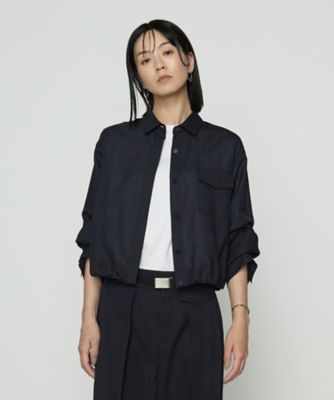 ＜COMME CA TALL (Women/大きいサイズ)＞〔　ＴＡＬＬサイズ　〕　Ｔ／Ｗ平ボイル　シャツジャケット（３４０１ＶＭ０１）