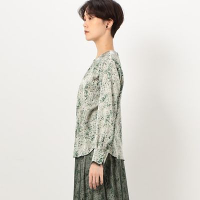 〔　ＴＡＬＬサイズ　〕　【セットアップ対応】ヴィンテージサテン　グラデーションドットプリント　ブラウス（３４０２ＢＣ０４）