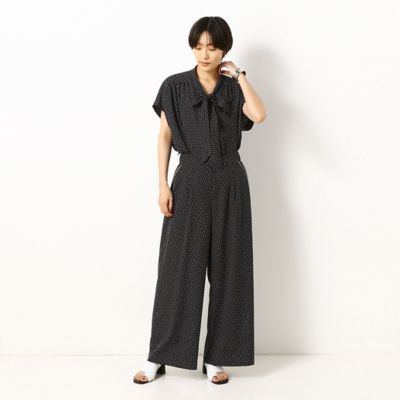 〔ＴＡＬＬサイズ〕ポリエステルドットプリント　ブラウス（３４０２ＢＺ０１）