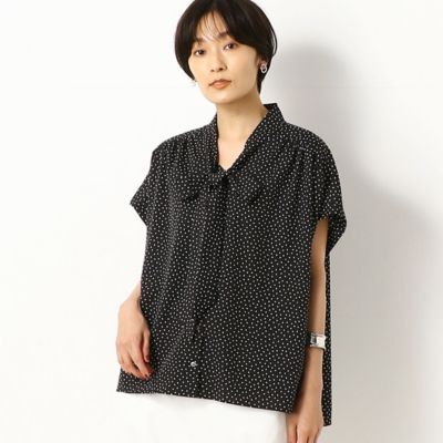 〔ＴＡＬＬサイズ〕ポリエステルドットプリント　ブラウス（３４０２ＢＺ０１）