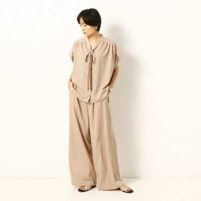〔ＴＡＬＬサイズ〕ポリエステルドットプリント　ブラウス（３４０２ＢＺ０１）