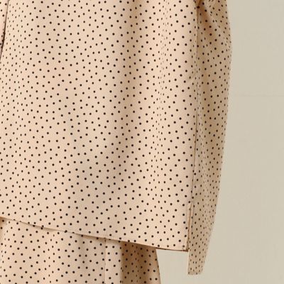 〔ＴＡＬＬサイズ〕ポリエステルドットプリント　ブラウス（３４０２ＢＺ０１）