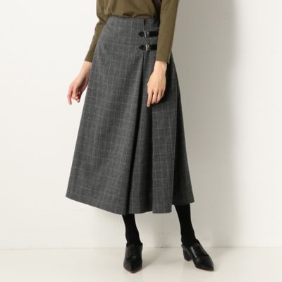 ＜COMME CA TALL (Women/大きいサイズ)＞〔ＴＡＬＬサイズ〕ウィンドペンチェック柄　スカート（３４０２ＦＷ０２）