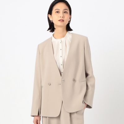 〔　ＴＡＬＬサイズ　〕　【セットアップ対応】アチェローザダブルクロス　ノーカラージャケット（３４０２ＧＧ１１）