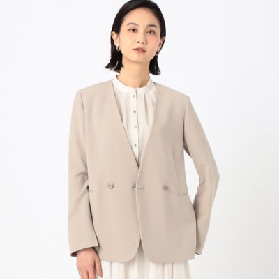 〔　ＴＡＬＬサイズ　〕　【セットアップ対応】アチェローザダブルクロス　ノーカラージャケット（３４０２ＧＧ１１）