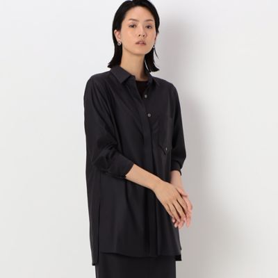 ＜COMME CA TALL (Women/大きいサイズ)＞〔ＴＡＬＬサイズ〕【セットアップ対応】ハイゲージフリーモーションソフト　シャツ（３４０２ＨＡ０３）