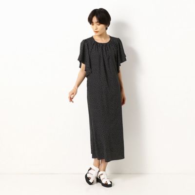 ＜COMME CA TALL (Women/大きいサイズ)＞〔ＴＡＬＬサイズ〕ポリエステルドットプリント　ワンピース（３４０２ＯＺ０１）