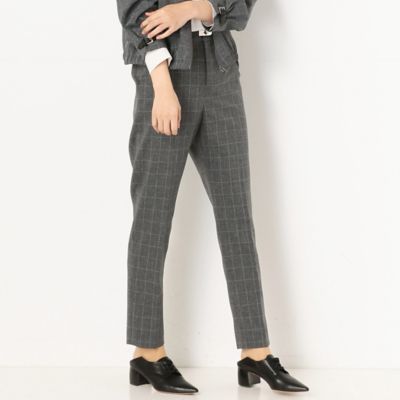 ＜COMME CA TALL (Women/大きいサイズ)＞〔ＴＡＬＬサイズ〕ウィンドペンチェック柄　パンツ（３４０２ＰＷ０１）