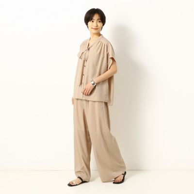 〔ＴＡＬＬサイズ〕ポリエステルドットプリント　パンツ（３４０２ＰＺ０２）