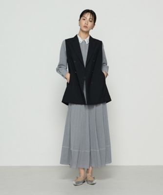 TALLサイズ 〕 ドライシャンブレー プリーツスカート