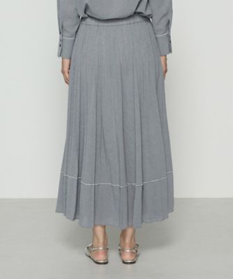 TALLサイズ 〕 ドライシャンブレー プリーツスカート