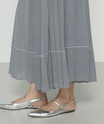 TALLサイズ 〕 ドライシャンブレー プリーツスカート