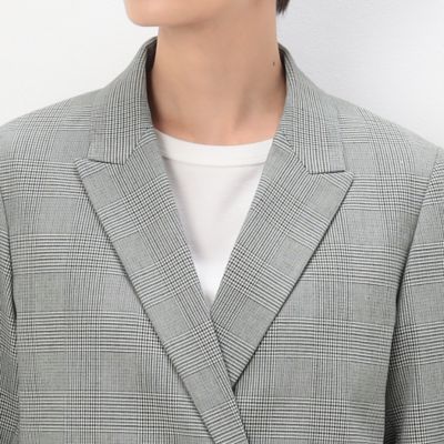 〔　ＴＡＬＬサイズ　〕　【セットアップ対応】グレンチェックストレッチ　ジャケット（３４０３ＧＥ０７）