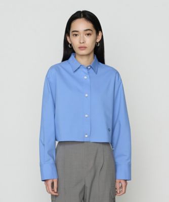 〔　ＴＡＬＬサイズ　〕　ストライプタイプライター／バルキーオックスフォード　クロップドシャツ（３４０３ＨＫ０７）