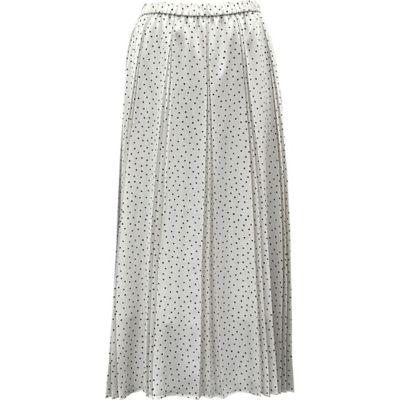 COMME CA TALL (Women/大きいサイズ)/コムサ トール 〔　ＴＡＬＬサイズ　〕　【セットアップ対応】ウェーブサテンドットプリント　プリーツスカート（３４０４ＦＧ１１）