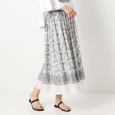 ＜COMME CA TALL (Women/大きいサイズ)＞〔ＴＡＬＬサイズ〕バンダナプリント　ギャザースカート（３４０４ＦＵ０１）