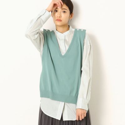 〔ＴＡＬＬサイズ〕プロックスストライプ　ニット付シャツ（３４０４ＨＹ０５）