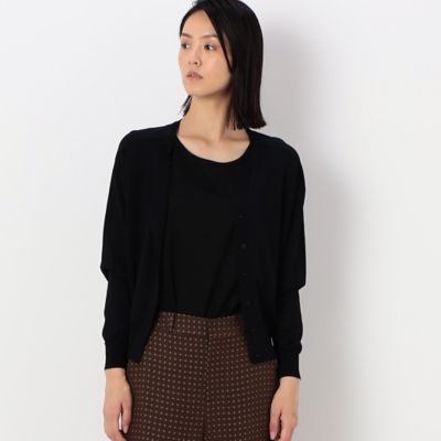 ＜COMME CA TALL (Women/大きいサイズ)＞〔ＴＡＬＬサイズ〕キーネック　カーディガン（３４０４ＩＡ０１）