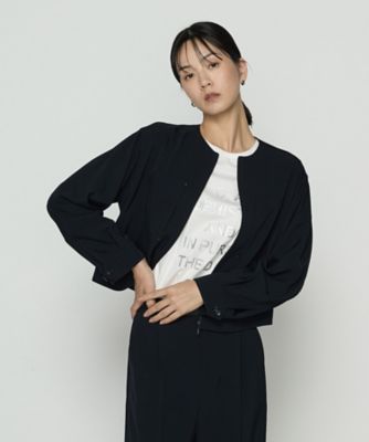 ＜COMME CA TALL (Women/大きいサイズ)＞〔　ＴＡＬＬサイズ　〕　トリアセビンテージツイル　ブルゾン（３４０４ＶＭ０３）