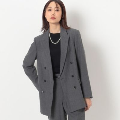 〔　ＴＡＬＬサイズ　〕　【セットアップ対応】２ＷＡＹストレッチシアバターヘリンボーン　ダブルジャケット（３４０５ＧＥ０９）