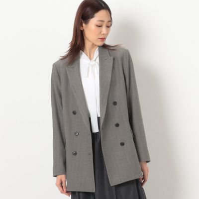 〔　ＴＡＬＬサイズ　〕　【セットアップ対応】２ＷＡＹストレッチシアバターヘリンボーン　ダブルジャケット（３４０５ＧＥ０９）