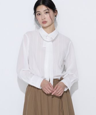 ＜COMME CA TALL (Women/大きいサイズ)＞〔　ＴＡＬＬサイズ　〕　フィネスボイル　シャツブラウス（３４０５ＨＯ０４）