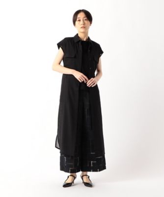 ＜COMME CA TALL (Women/大きいサイズ)＞〔　ＴＡＬＬサイズ　〕　シアーボイル　シャツワンピース（３４０５ＯＧ０４）