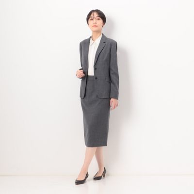 〔　ＴＡＬＬサイズ　〕　【セットアップ対応】ウールストライプ　スカート（３４０６ＦＥ０５）
