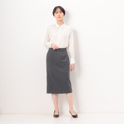〔　ＴＡＬＬサイズ　〕　【セットアップ対応】ウールストライプ　スカート（３４０６ＦＥ０５）