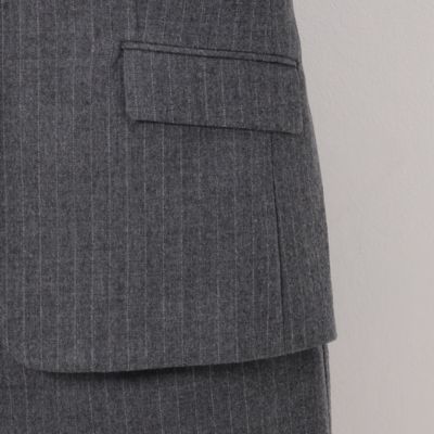 〔　ＴＡＬＬサイズ　〕　【セットアップ対応】ウールストライプ　シングルジャケット（３４０６ＧＥ１１）