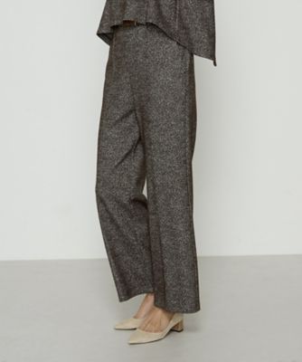 【送料無料】COMME CA TALL (Women/大きいサイズ)/コムサ トール 〔 TALLサイズ 〕 ツイード柄リバージャージー パンツ(3406PM13) チャイロ14 パンツ・ズボン【三越伊勢丹/公式】