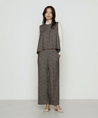 TALLサイズ 〕 ツイード柄リバージャージー パンツ