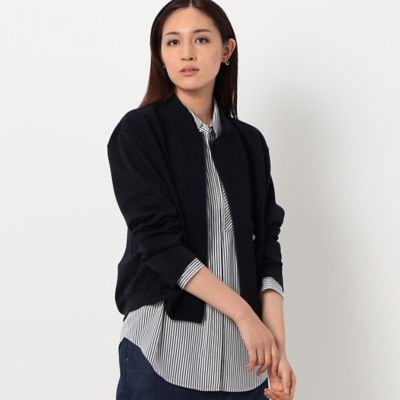 ＜COMME CA TALL (Women/大きいサイズ)＞〔ＴＡＬＬサイズ〕ワッフルストレッチ　ブルゾン（３４０６ＶＡ０４）